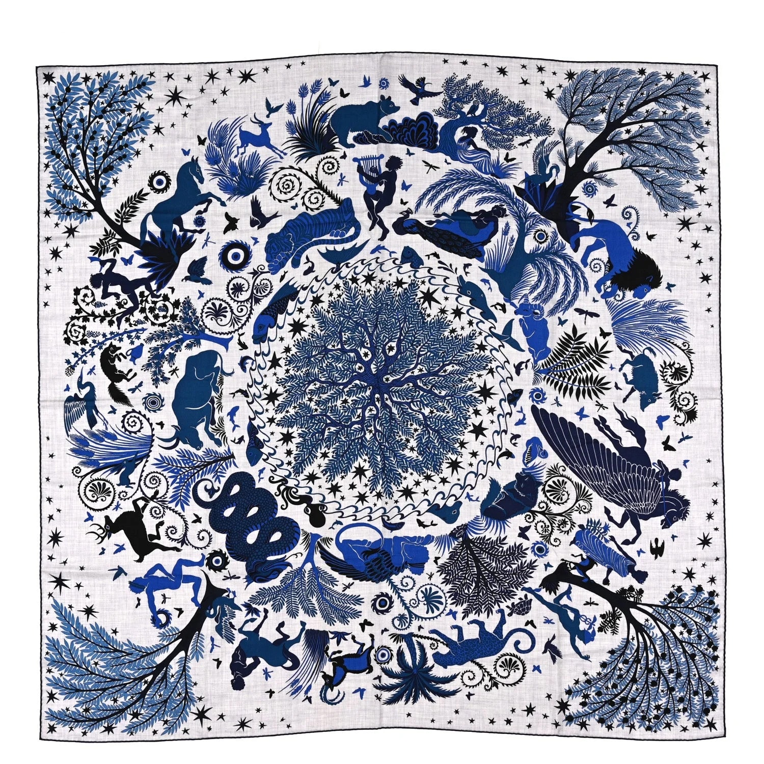 Hermès — Sous le Charme d'Orphee Shawl 140 Chine Electrique — Accessory — resale