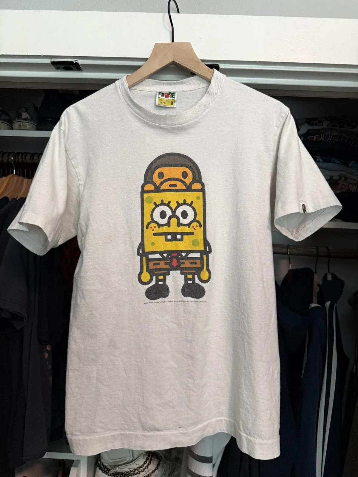 BAPE — 2008 Bape X Spongebob Nickelodeon Tee — streetwear — resale