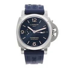 Panerai — Panerai Luminor GMT Stainless Steel With Blue Leather PAM01033NEVER WO... — Watch — resale