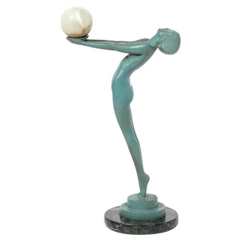 Max Le Verrier — Art Deco Sculptural & Veria Nude Flapper Signed Max le Verrier — Furniture — resale