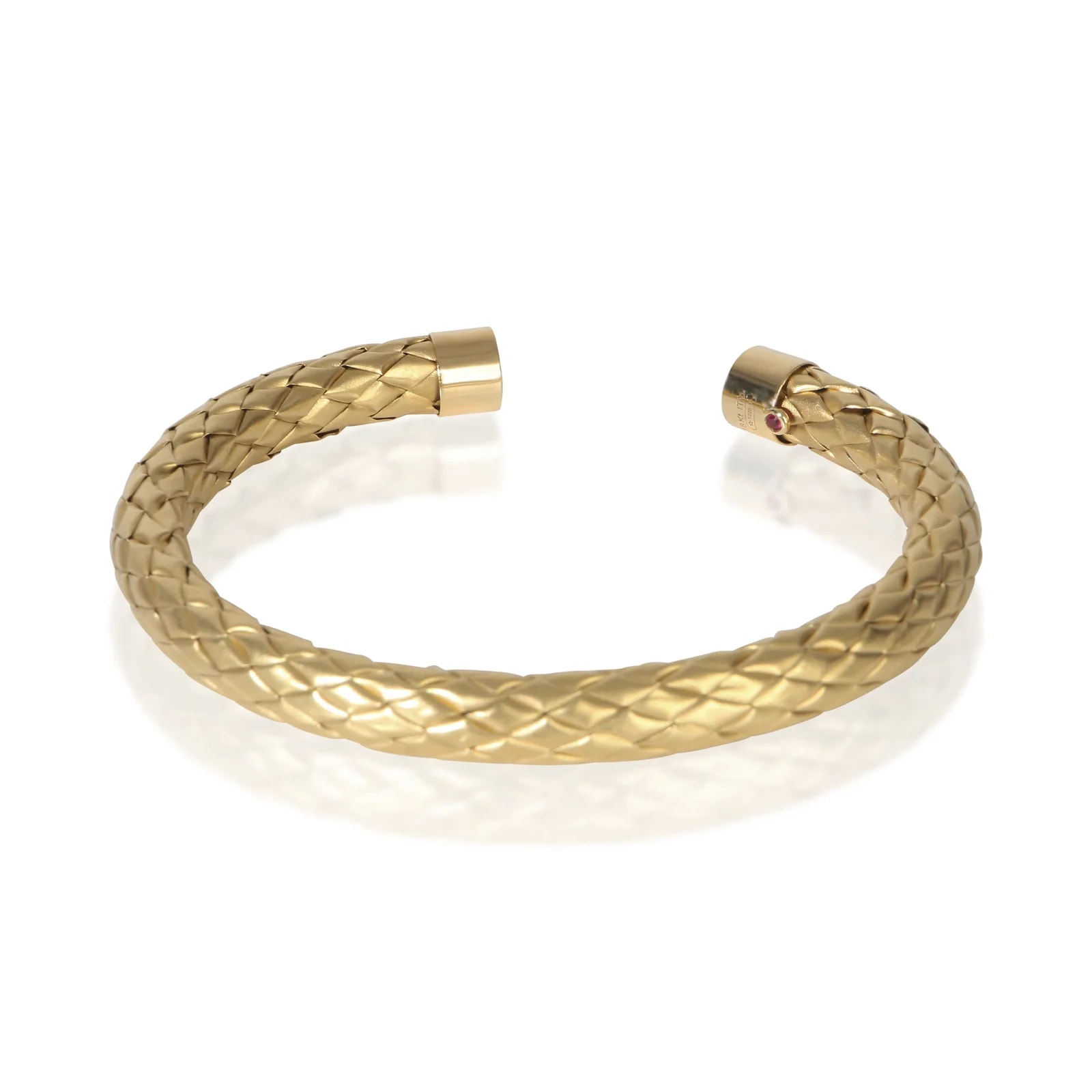 Roberto Coin Yellow Gold Woven Cuff 18k 3
