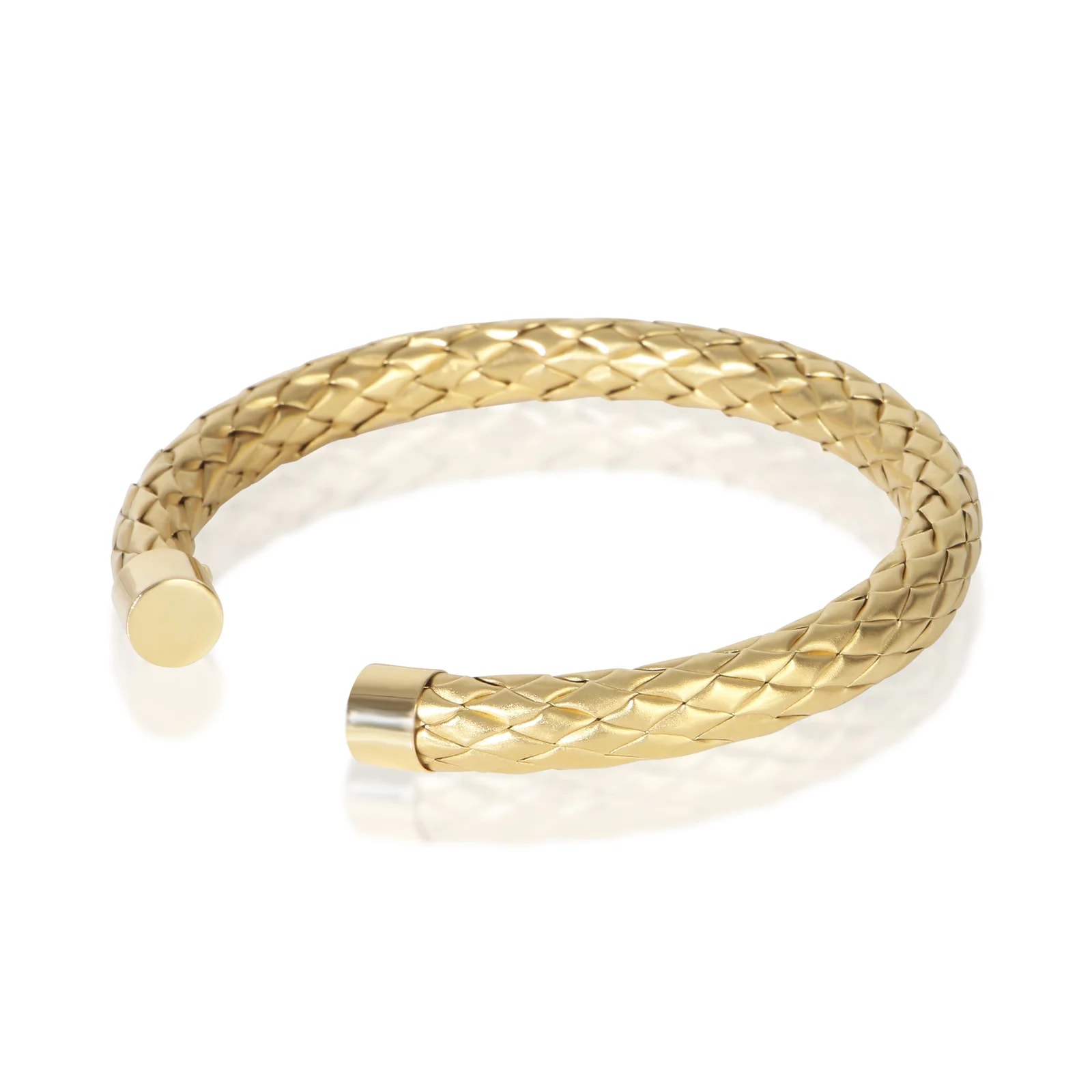 Roberto Coin Yellow Gold Woven Cuff 18k 4