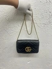 Authentic Gucci GG Marmont Super Mini Matelassé Crossbody EH1 3