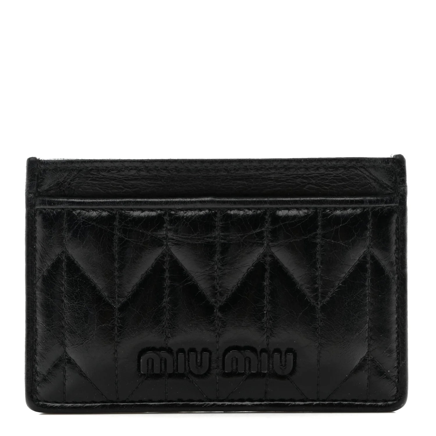 Miu Miu — Vitello Shine Trapu Card Holder — Accessory — resale