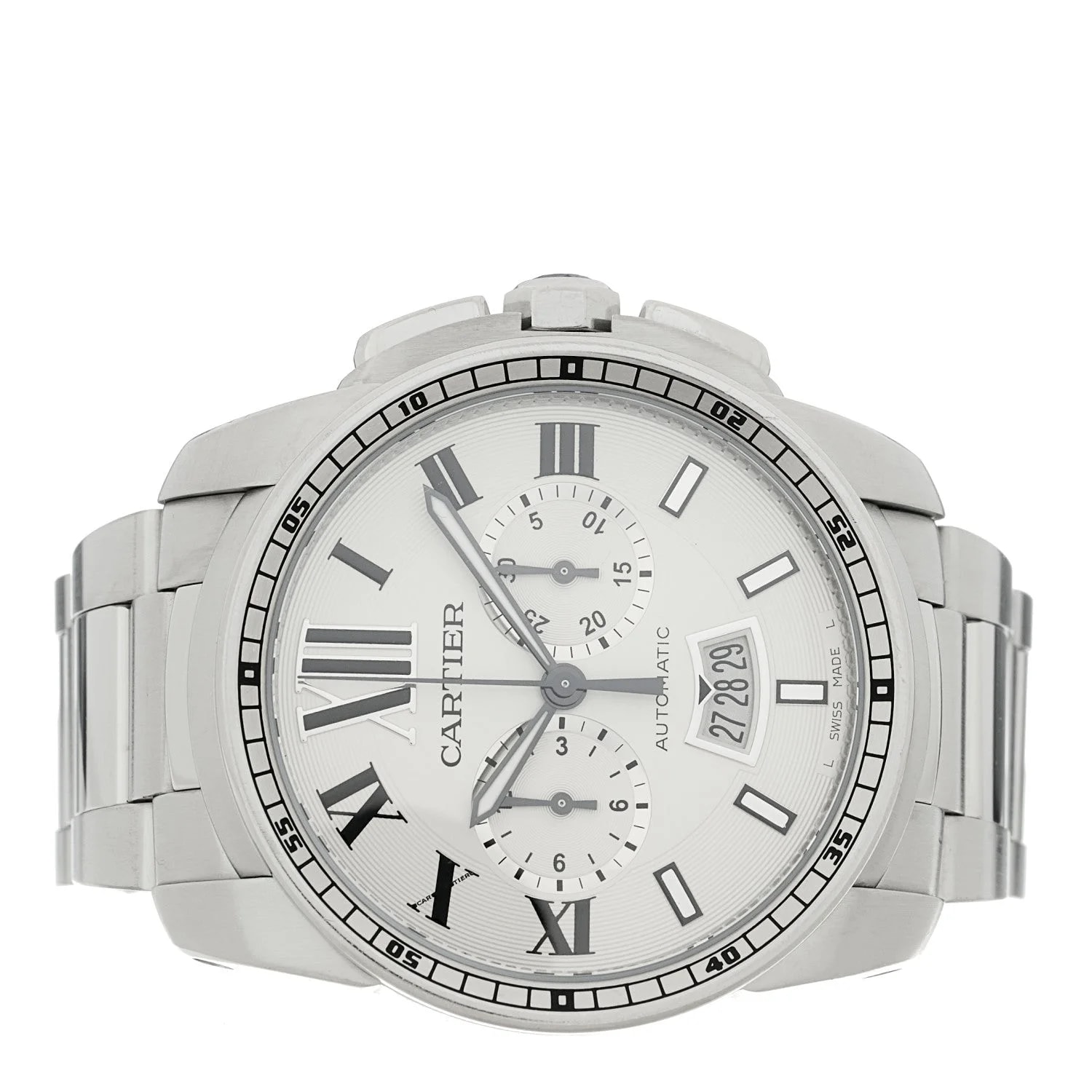 Stainless Steel 42mm Calibre de Cartier Chronograph Automatic 2