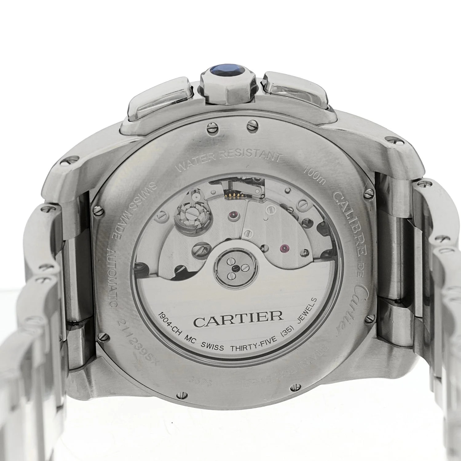 Stainless Steel 42mm Calibre de Cartier Chronograph Automatic 4