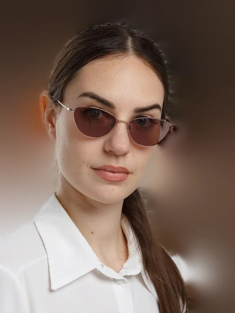 Hickmann — Hickmann Hi3232 Oval Metal Frame Sunglasses — Rose Gold — Accessory — resale