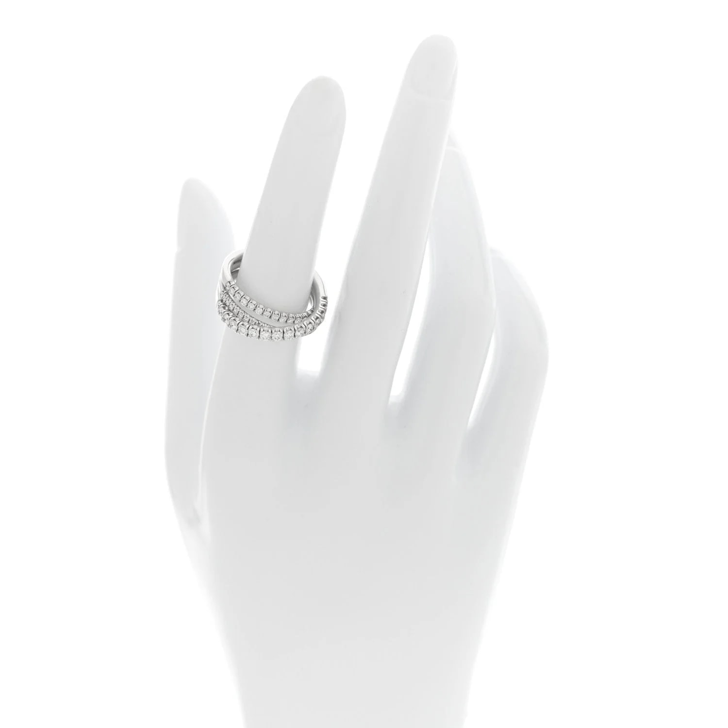 18K White Gold Etincelle de Cartier Semi Paved 52 6 2