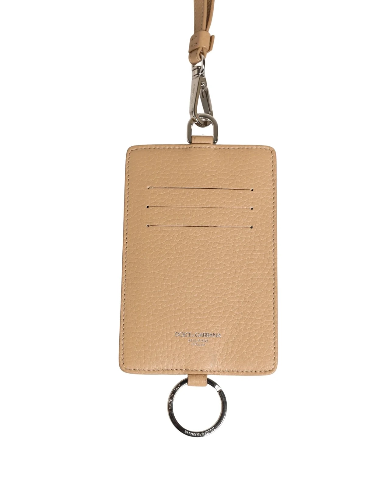 Dolce & Gabbana Logo Embossed Lanyard Card Holder Wallet 2