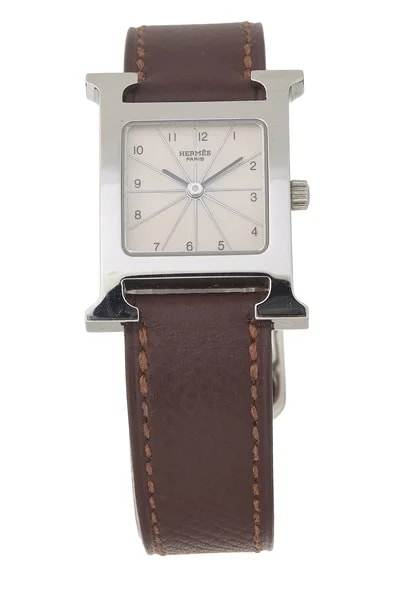 Hermès — Brown Heure H Small — Watch — resale