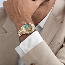 Rolex Day-Date 36 128238 'Emoji Puzzle' Yellow Gold 2