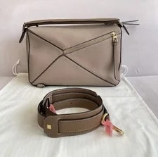 Authentic Loewe Light Grained Medium Puzzle Top Handle 2