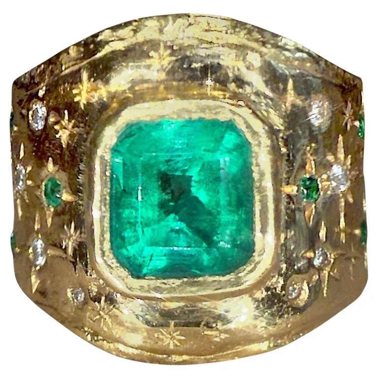 Leto Lama — Leto Lama Colombian Cigar Band GIA 1.48 Cts Emeralds and Diamonds — Jewelry — resale