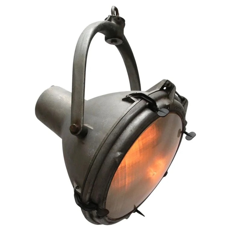 Crouse-Hinds — Industrial Frosted Pendant Spot Light By Crouse-Hinds — Furniture — resale