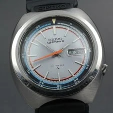 Seiko — [EXC+5] Seiko 5 Sports 7019-6040 Silver Dial 41mm AT JP U869 — Watch — resale