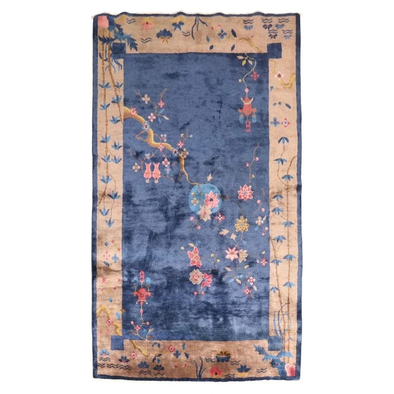 Zabihi Collection Chinese Art Deco Carpet, 4' X 6'7'' — Furniture — resale
