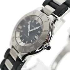 Overhauled Cartier W10147U2 Black Quartz Must Auto Scaf Stainless 4