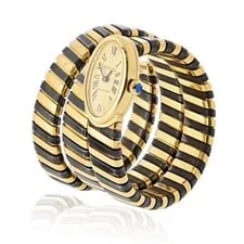 Bvlgari Serpenti 18K Yellow Gold Blackened Steel Circa 1965 Jaeger LeCoultre Man 2
