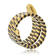 Bvlgari Serpenti 18K Yellow Gold Blackened Steel Circa 1965 Jaeger LeCoultre Man 4