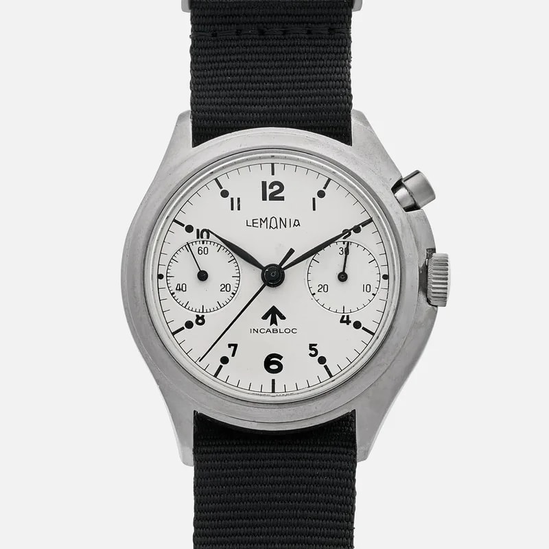 Lemania — 1964 Lemania Single Button Nuclear Submarine Chronograph for the Royal Navy — Watch — resale
