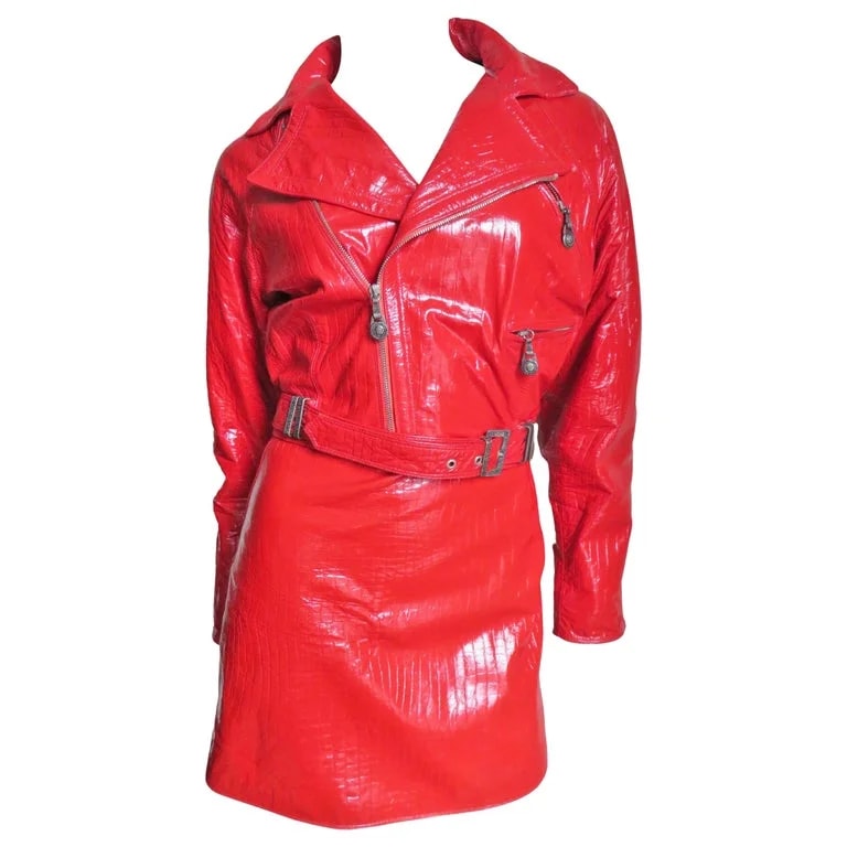 Gianni Versace Motorcycle Jacket and Skirt A/W 1994 2
