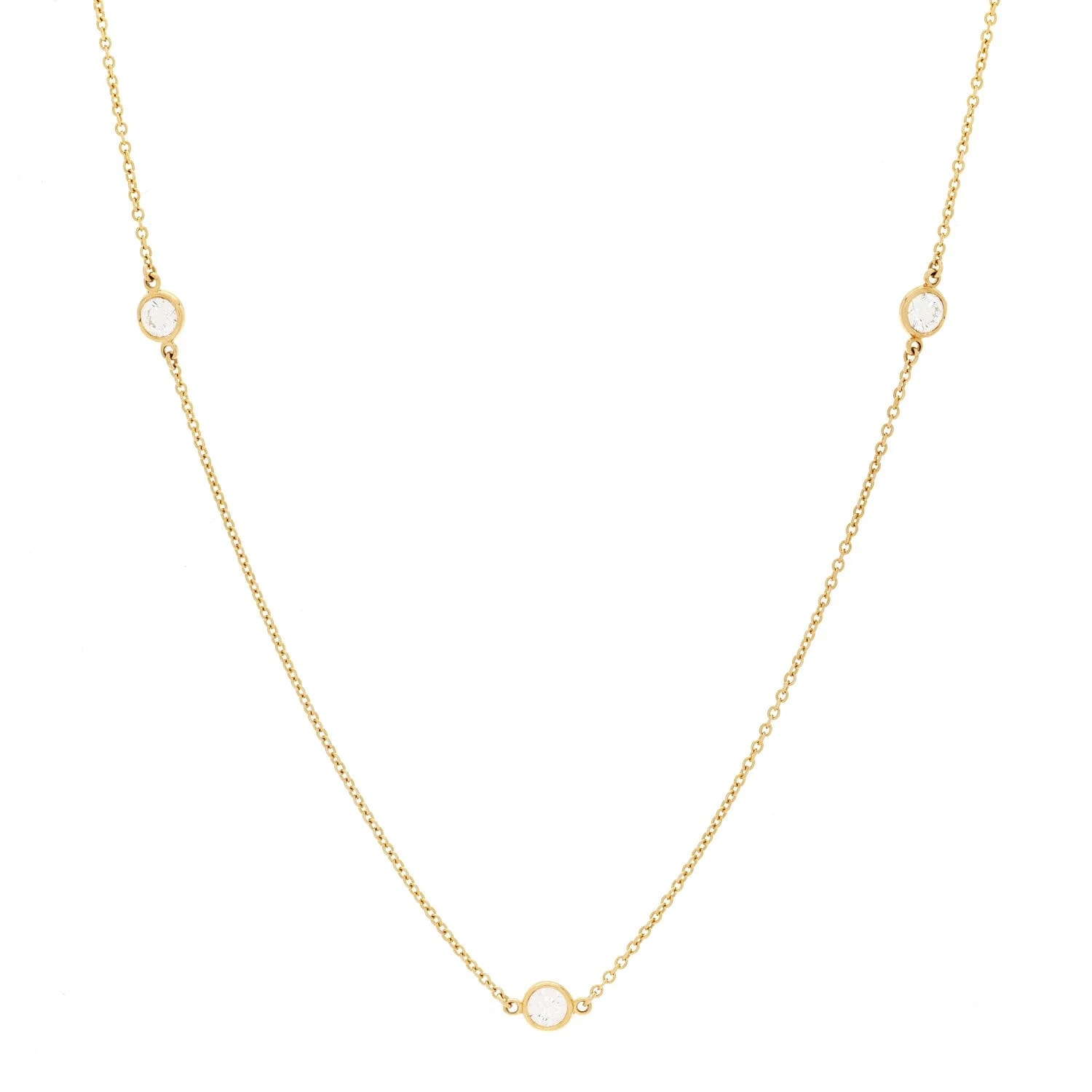 Tiffany & Co. — 18K Yellow Gold .75ctw 5 Station Diamonds By the Yard — Jewelry — resale