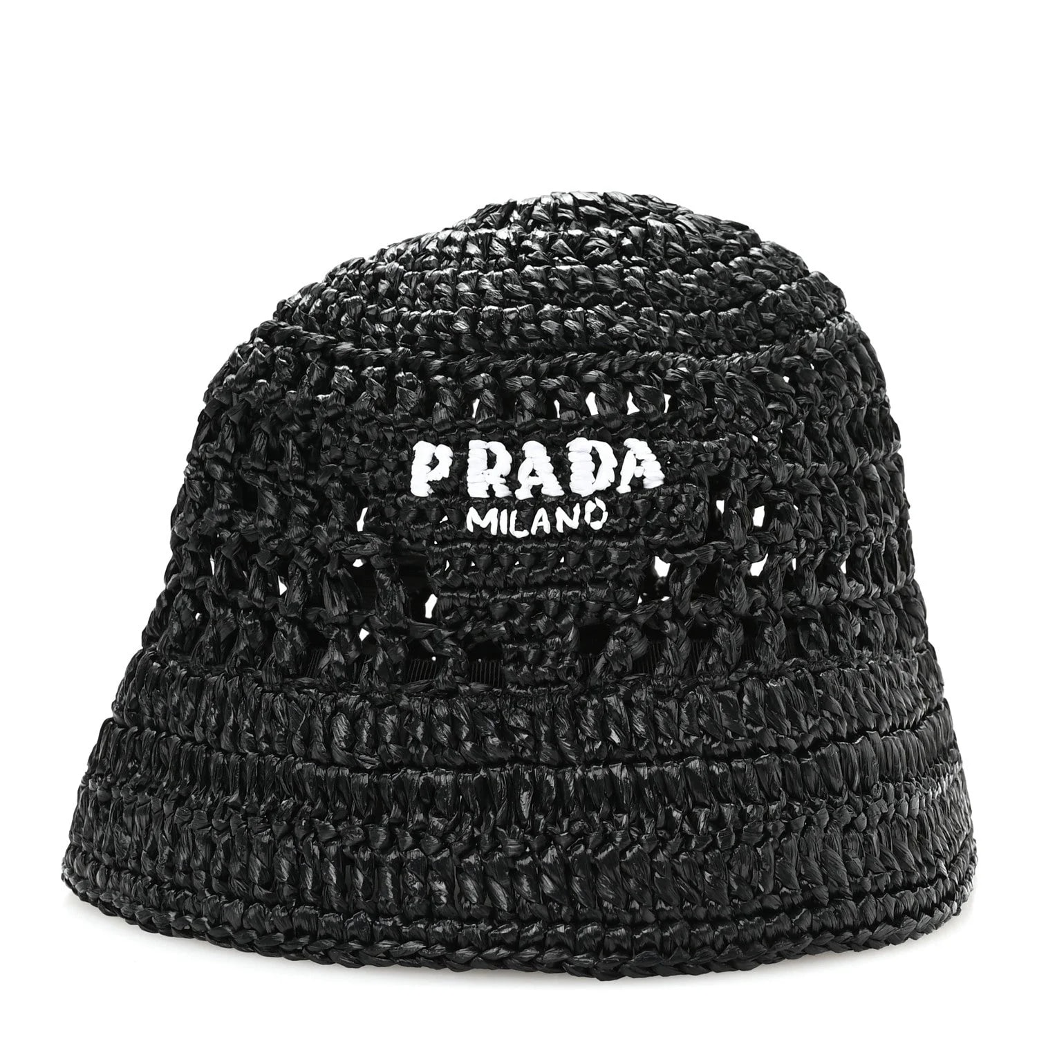 Yarn Effect Crochet Logo Embroidered Bucket Hat S 3