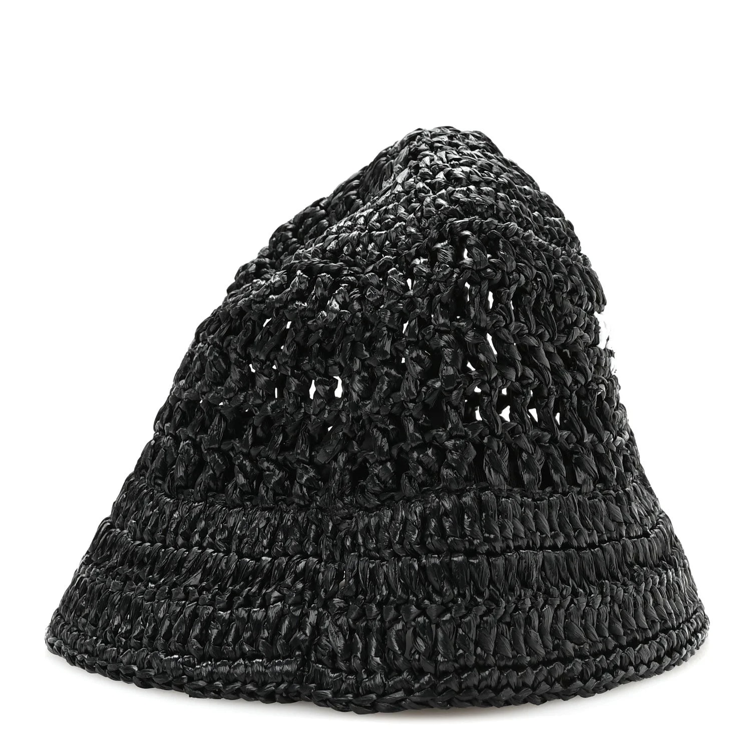 Yarn Effect Crochet Logo Embroidered Bucket Hat S 4