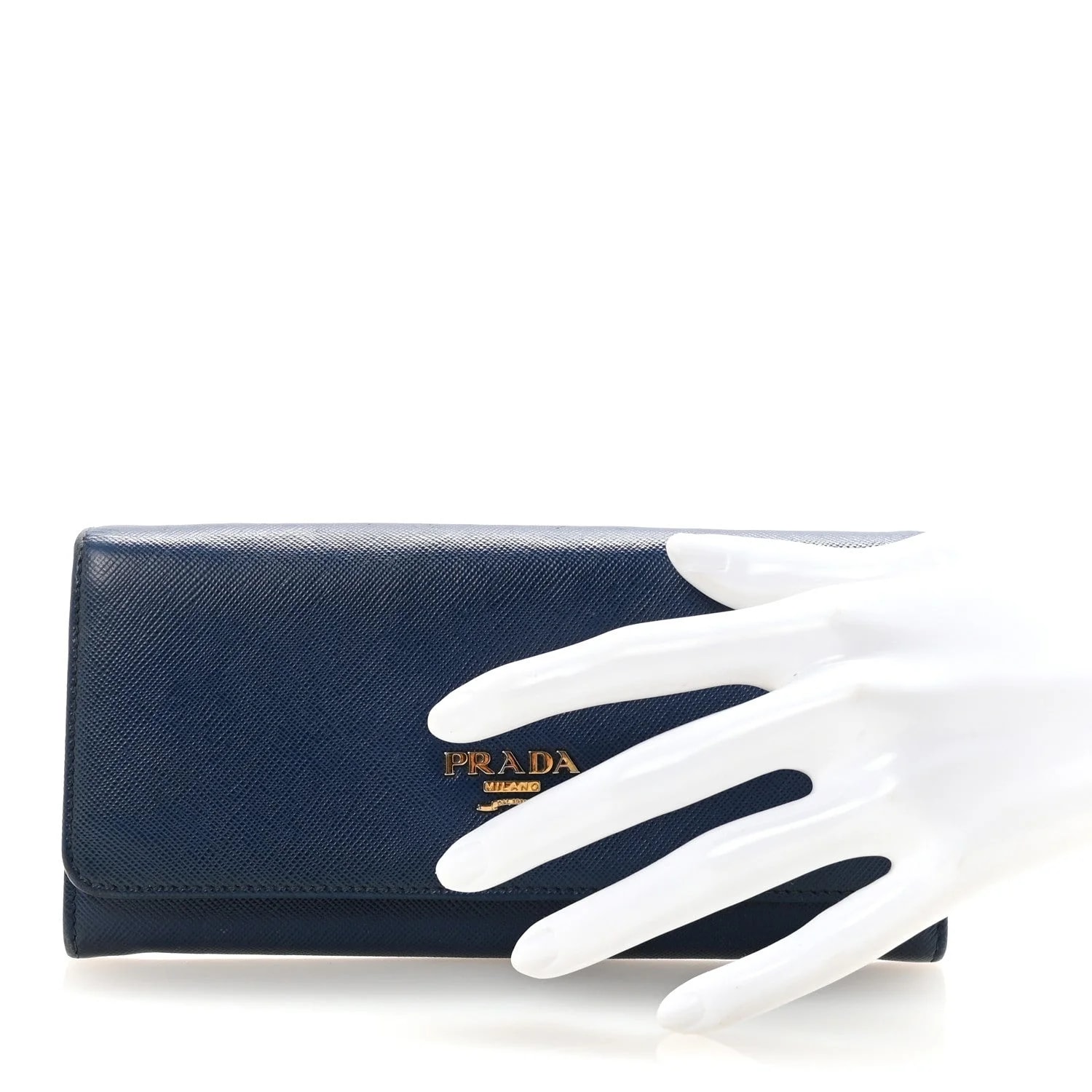 Metal Continental Flap Travel Wallet Bluette 2
