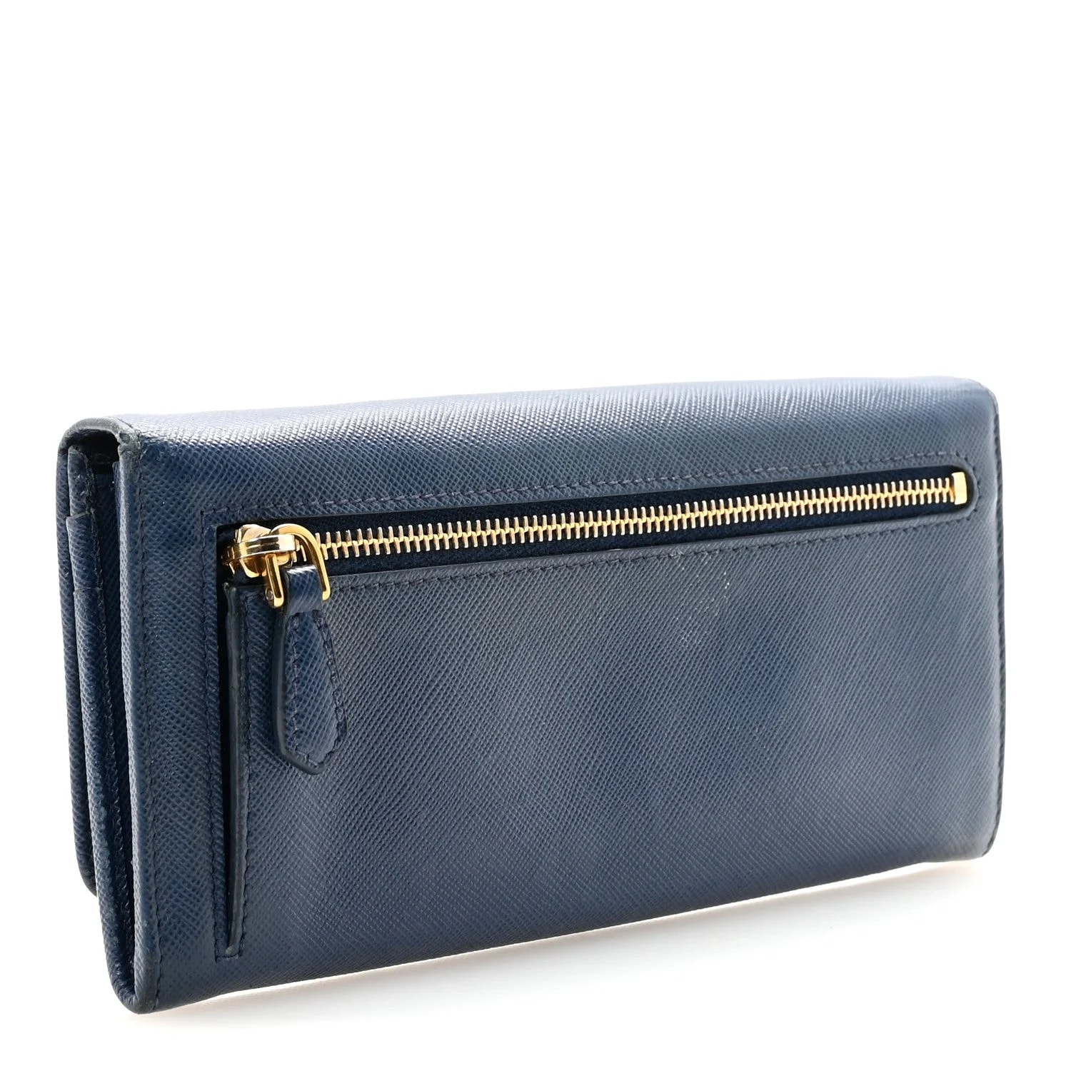 Metal Continental Flap Travel Wallet Bluette 3