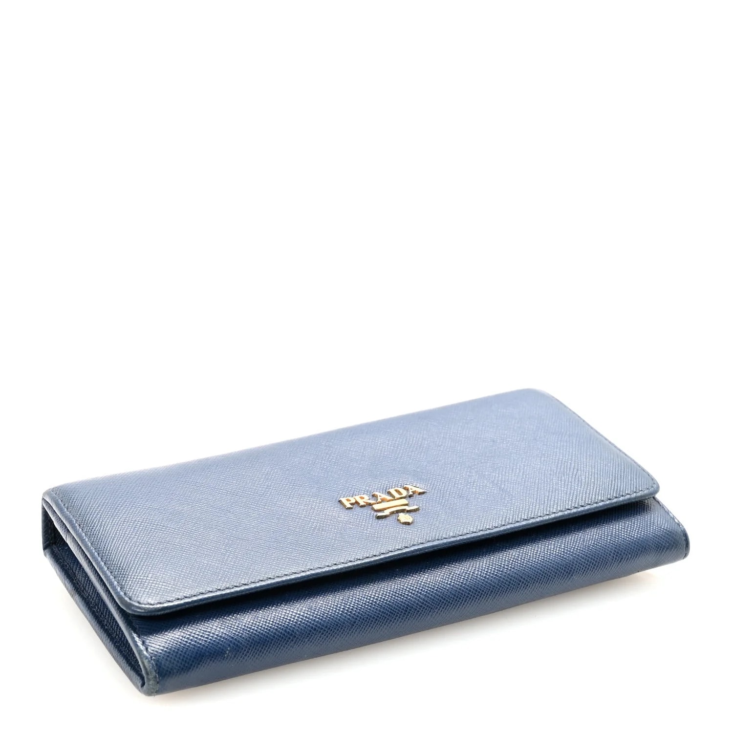 Metal Continental Flap Travel Wallet Bluette 4
