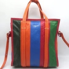 Balenciaga Bazar Small Shopper / Striped Crossbody 4