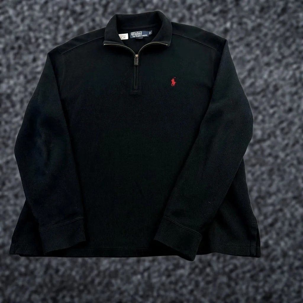 Polo Ralph Lauren — Polo Ralph Lauren Sweater Medium Quarter Zip Mock Neck Pony Logo — streetwear — resale
