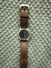 Panerai Luminor Marina Steel Auto 44mm Black Dial Leather Strap PAM 104 3