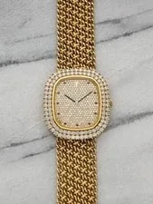 Audemars Piguet — 1990s Audemars Piguet 14720BA Yellow Gold Manual Pavé Ruby Dial 34mm — Watch — resale