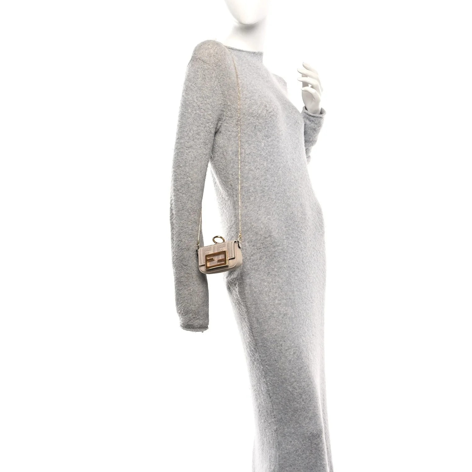Vitello King Embroidered Nano Maxi Buckle Baguette Charm Nuvola 2