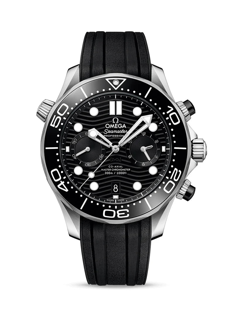 Worldofluxuryus — Omega Seamaster Diver Chronograph Stainless Steel & Black Ceramic — Watch — resale