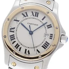Cartier — Cartier Santos Rondo MM W20037R3 Date Beige Dial Quartz Boy's Watch_966287 — Watch — resale
