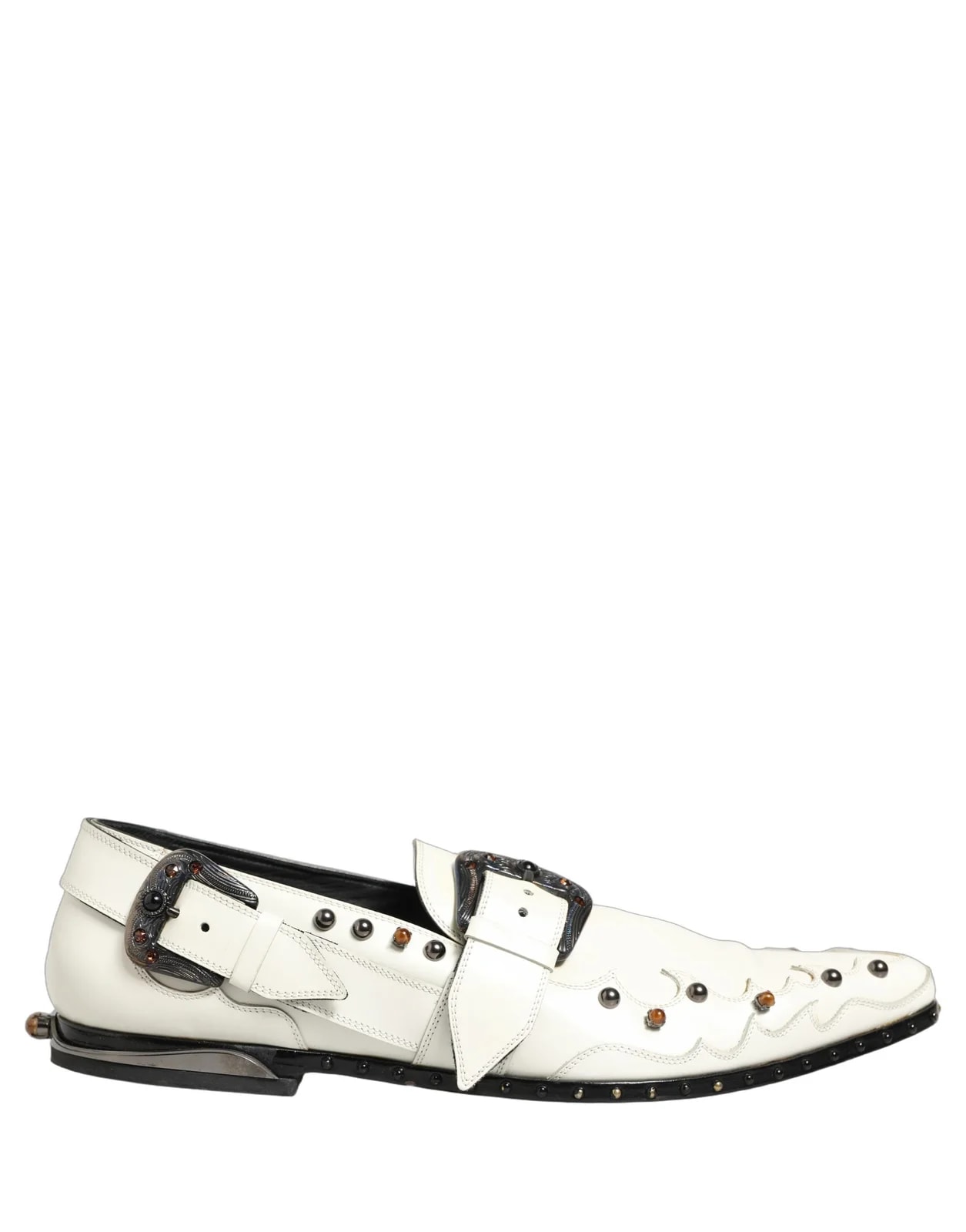 Dolce & Gabbana — Dolce & Gabbana Studded Formal Dress Monk Strap — Designer Shoe — resale
