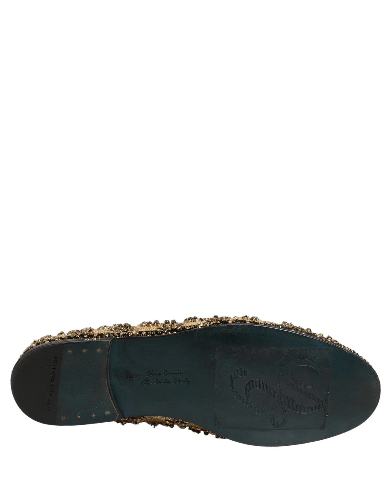 Dolce & Gabbana — Dolce & Gabbana Sequin Embellished Dress Loafers Shoes — Designer Shoe — resale