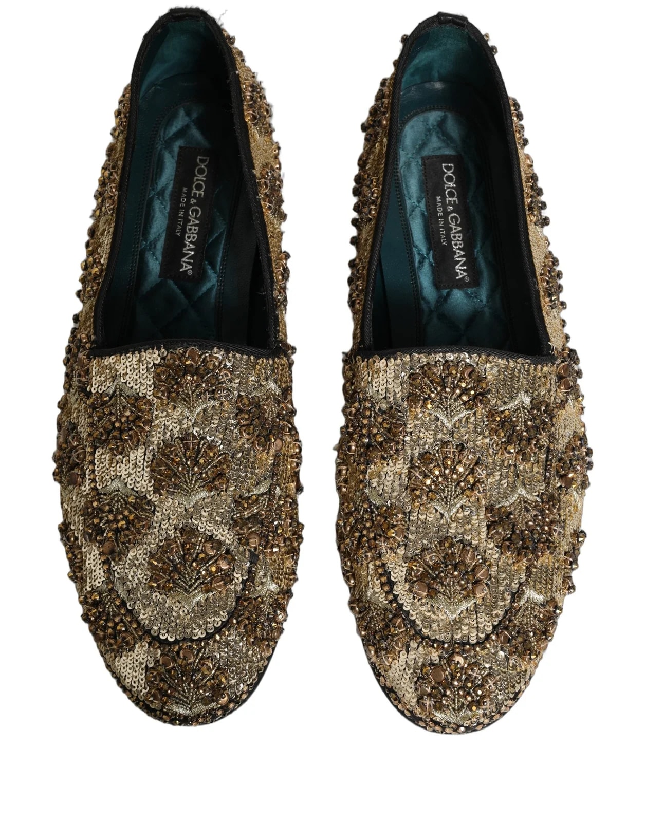 Dolce & Gabbana Sequin Embellished Dress Loafers Shoes 3