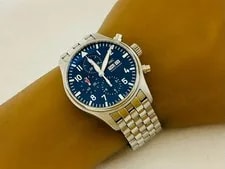 IWC Pilot Chronograph IW377717 Blue Automatic Excellent A6051 2