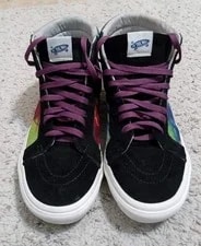 Vans Sk8-Hi Reissue VLT LX Damien Hirst Splatter Skull Size 10 Shoes 4