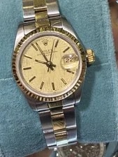 Rolex Datejust Lady Champagne Stick Dial on Oyster 69173 With Box 3