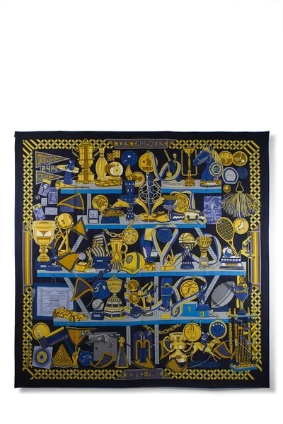 Hermès — & 'Les Trophees' Scarf 140 — Accessory — resale