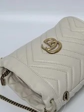 Gucci GG Marmont Mini Bucket Chain Crossbody Creamy ZS085GG 3