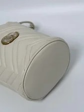 Gucci GG Marmont Mini Bucket Chain Crossbody Creamy ZS085GG 4