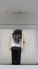 Must de Cartier — Must de Cartier Tank 18ct Gold on Silver Mid Size Mechanical & Cartier Box — Watch — resale