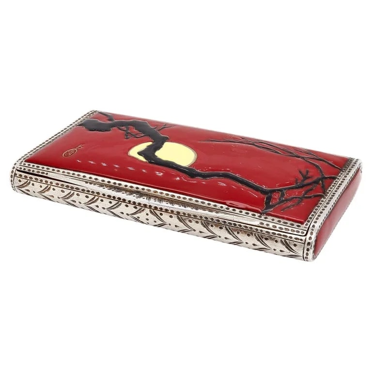 Louis — Art Deco Louis Kuppenheim Attributed Sterling Silver Enamel Japonisme Snuff Box — Furniture — resale