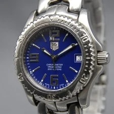 [EXC+5] TAG Heuer Link WT5212 35mm Chronometer Blue Dial Date 200 AT 4